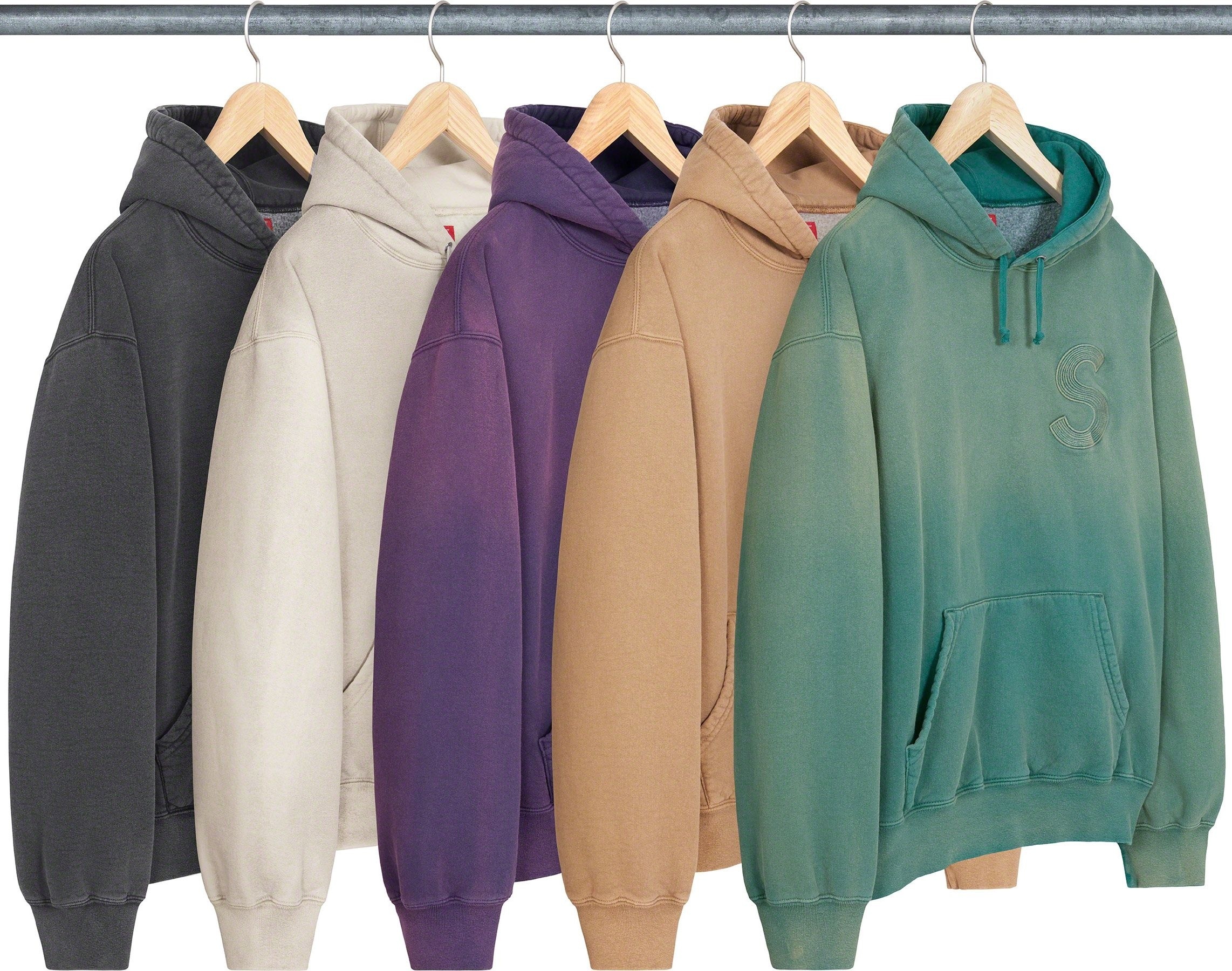 Overdyed S Logo Hooded Sweatshirt